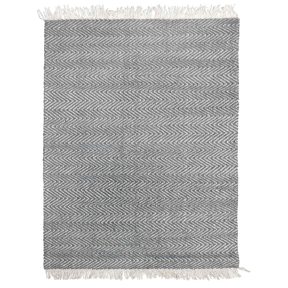 HANDWOVEN FLATWEAVE WOOL RUG - MUNICH IN GREY